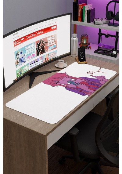 Mirai Nikki Anime V5 - 90x40 Xxl Gaming Kauçuk Kaymaz Taban Mouse Pad Fare Altlığı