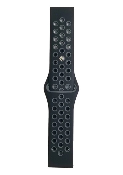 Newface - 326 - Watch 20mm Spor Delikli Kordon - Edntrend - - Siyah-gri
