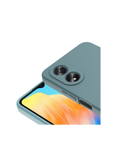 Oppo A38 Kılıf Yumuşak Silikon Kamera Korumalı Lansman Pazarplus Koyu Yeşil