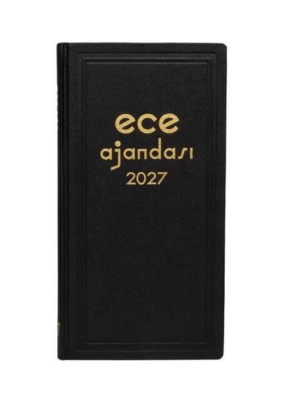 Ece 2027 Ticari Ajanda Asya Günlük Çizgili 17x33 Siyah