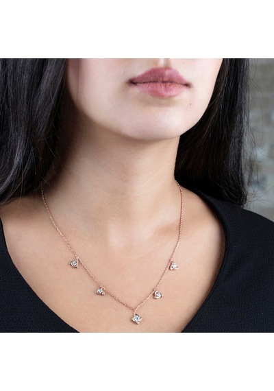 Zirkon Tektaş-Rüzgar Gülü Kombinli Rose Renk 925 Ayar Gümüş Şans (429460012) Zirkon Tektaş-Rüzgar Gülü Kombinli Rose Renk 925 Ayar Gümüş Şans (429460012)