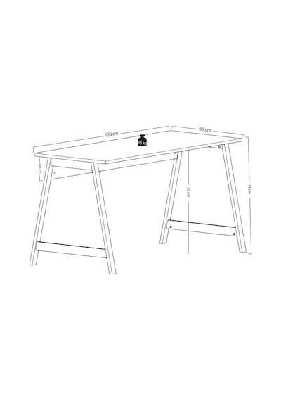 Lagomood Denge Çalışma Masası 120 Cm Beyaz Meşe Beyaz - Meşe Lagomood Denge Çalışma Masası 120 Cm Beyaz Meşe Beyaz - Meşe