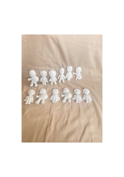 Marvel Karakterler Boya Etkinlik Yap 12 Adet 10 Cm Boyları Ve Boya Seti
