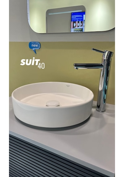 Turkuaz Seramik Cerastyle Suit 40 CM Tezgah Üstü Çanak Lavabo
