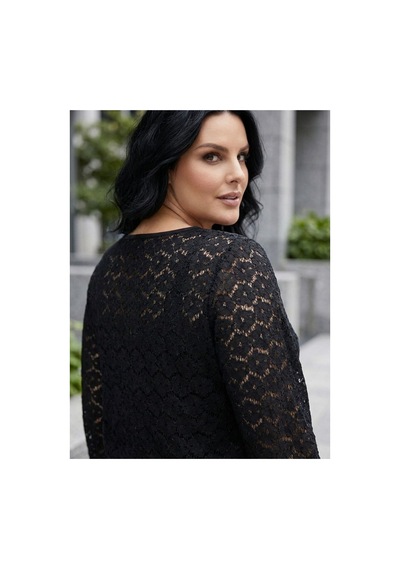 Hanezza Büyük Beden İç Badili Pamuk Dantel Bluz Siyah - 870743463 Siyah Hanezza Büyük Beden İç Badili Pamuk Dantel Bluz Siyah - 870743463 Siyah