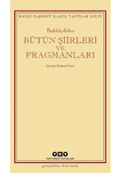 Bakkhylides Bütün Şiirleri ve Fragmanları - Bakkhylides - Yapı Kredi Yayınları