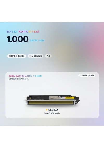 Hp Laserjet Pro 200 Color Mfp M275nw Ce312a Sarı Muadil Toner Çipli