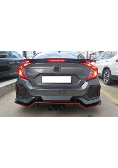 Autogp Honda Civic Fc5 Uyumlu Turbo Spoiler Si Işıklı Boyasız 2016+