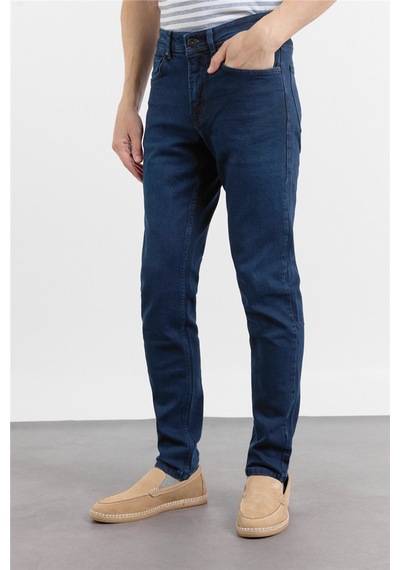 İmza Koyu Lacivert 5 Cep Slim Fit Denim Pantolon 1023255169
