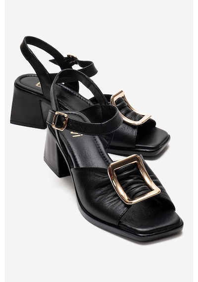 Luvishoes Asha Siyah Tokalı Hakiki Deri Kadın Kalın Topuklu Sandalet Luvishoes Asha Siyah Tokalı Hakiki Deri Kadın Kalın Topuklu Sandalet