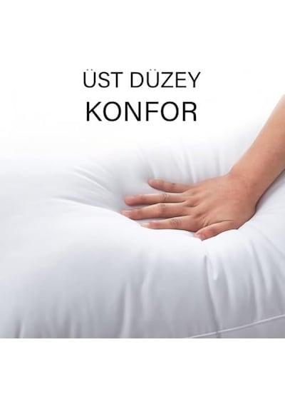 2 Adet Boncuk Silikon Yastık 700 Gram Antialerjik 50x70 Cm Ekonomik Yastık Açık Bej