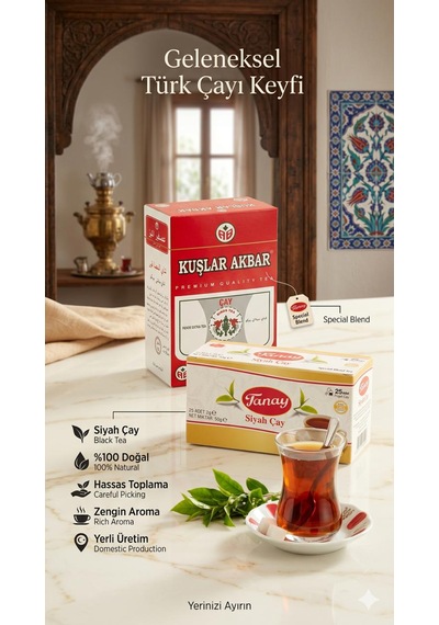 Kuşlar Akbar İthal Dökme Çay 400 Gr + Tanay Sallama 25'li Hediye