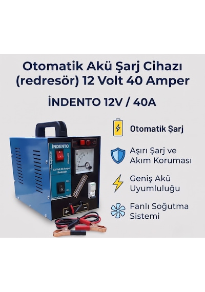 Otomatik Akü Şarj Cihazı Redresör 12 Volt 40 Amper