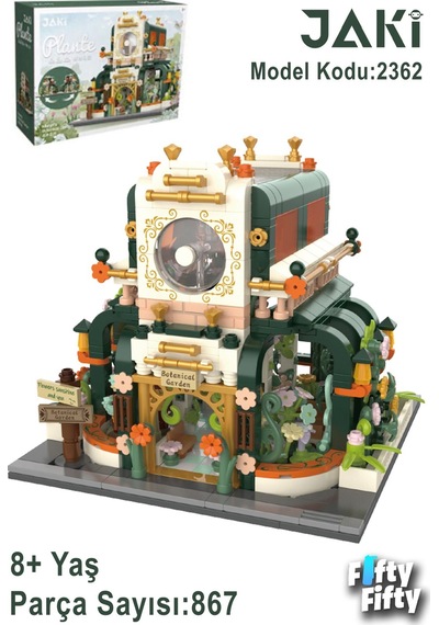 Jaki Flower House/çiçek Evi -jk2362 867 Parça Oyuncak Yapım Seti