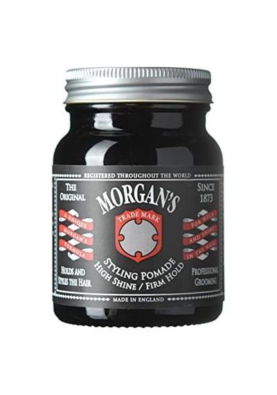 Morgan's Pomade High Shine Firm Hold Styling Pomade -sert Tutuş, Parlaklık Veren Saç Şekillendirici Pomad Black Label 100 Gr