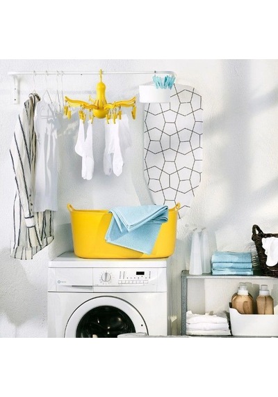 Ikea Pressa 16 Mandallı Katlanabilir Çamaşır Kurutma Askısı 40 X 26 Cm Sarı