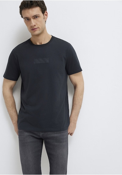 Mavi - Mavi Black Baskılı Siyah Tişört 0613270-71379
