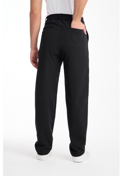Gugus Erkek Baggy İthal Kumaş Pantolon Siyah