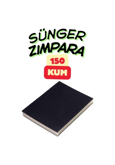 150 Kum Esnek Sünger Zımpara 9.5 X 12.5 Cm Yassı Zımpara Bloğu Ahşap Ve Mobilya Taşlama Ve Parlatma