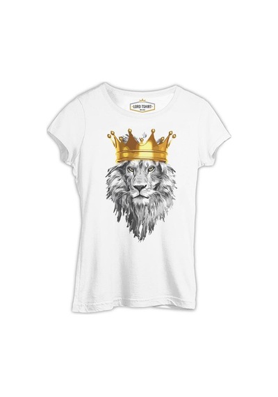 Aslan - The King Beyaz Kadın Tshirt 001