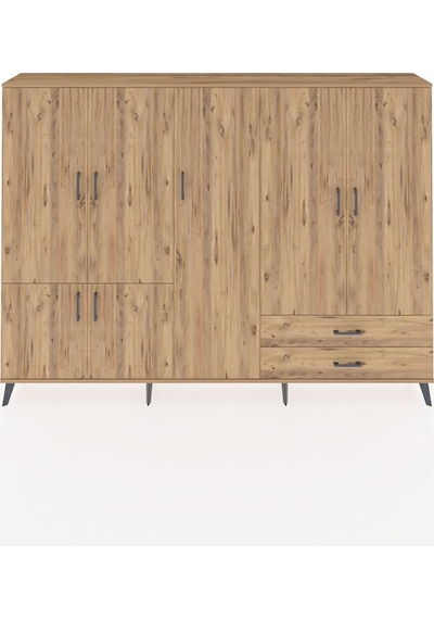 Arges Dolap 12 Raflı 2 Çekmeceli 7 Kapaklı 220x30x163 Çam-çam Çam-çam Arges Dolap 12 Raflı 2 Çekmeceli 7 Kapaklı 220x30x163 Çam-çam Çam-çam