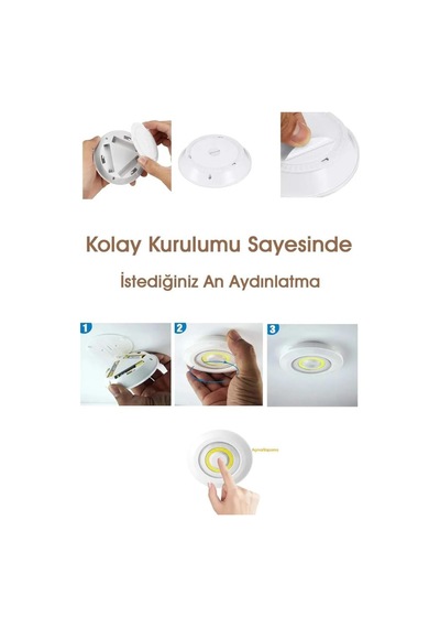 Mithra Life 3 Adet Uzaktan Kumandalı Kablosuz Led Aydınlatma Mıt1101