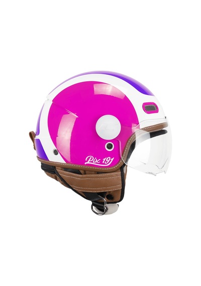 Cgm 191g Pix Sprint Viola Fucsia Fluo Sagomata Açık Kask Beyaz-pembe-mor