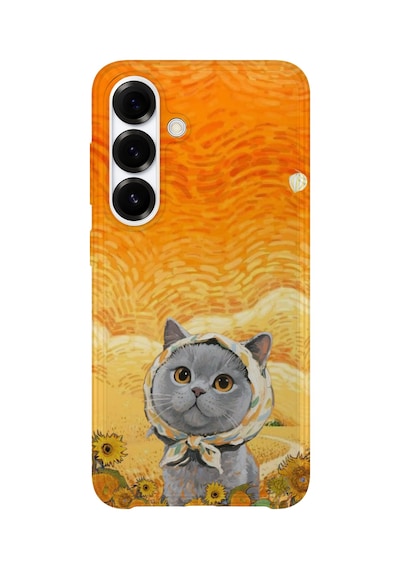 Samsung Galaxy S25 Uyumlu Baskılı Şeffaf Telefon Kılıfı Koleksiyon: Kawaii Cat 4
