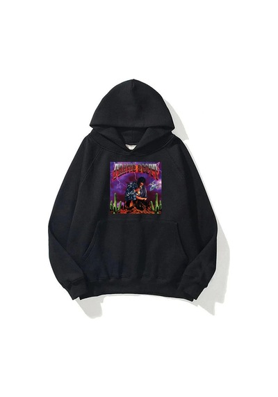 Startmore Unisex Travis Scott Cactus Siyah Sweatshirt Siyah