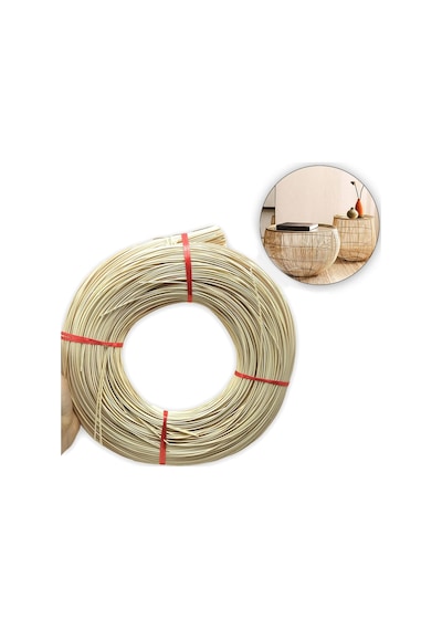 Rattan Doğal Bambu Çubuk 2 Kg - 2 Mm Örgü Rattan Ip