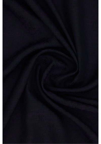75x190 Cm K.pierre Cardin Logolu İpek Koton Jakar Etol Lacivert Lacivert