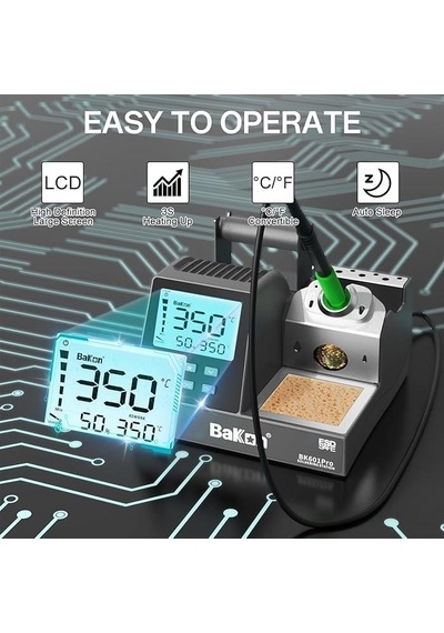 Bakon Bk601 Pro İntelligent Isı Ayarlı Havya İstasyonu 120w