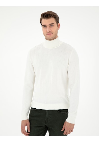Pierre Cardin Erkek Ekru Kazak /triko 50296445-vr019 Ekru
