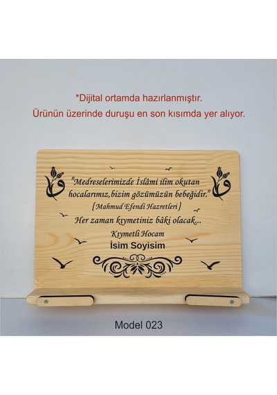 Münzevi Masaüstü Ahşap Rahle/tablet/kitap Tutucu-model023