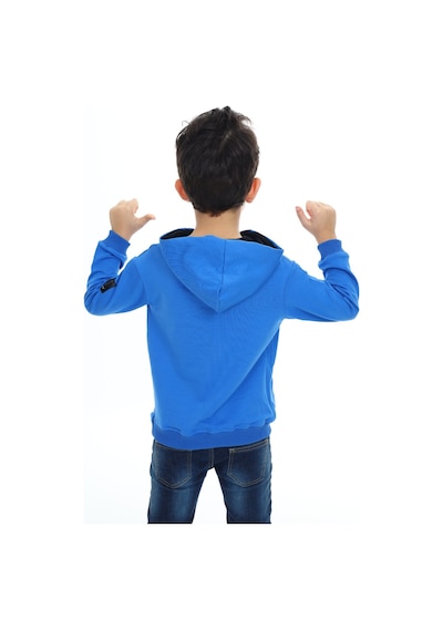 Toontoy Kids Toontoy Erkek Çocuk Relax Fit Kapüşonlu Cepli Hafif Düşük Omuz Baskılı Sweatshirt - 2 İplik Saks Toontoy Kids Toontoy Erkek Çocuk Relax Fit Kapüşonlu Cepli Hafif Düşük Omuz Baskılı Sweatshirt - 2 İplik Saks