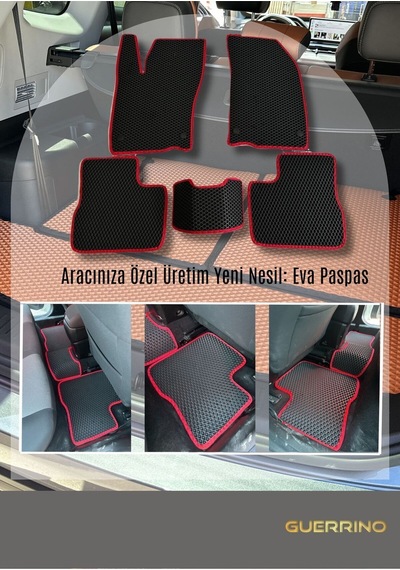 Ford Courier 2014-2024 Arası Araca Özel Yeni Nesil Eva Mat Oto Paspas Havuzlu Eva Araba Paspası Siyah