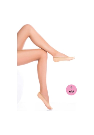 Royaleks 6 Adet Microfiber Suba Kadın Babet Çorap Sahra 51 RYL-8-6ARCDR51 Çok Renkli