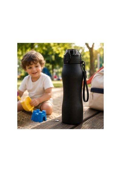 750 Ml Çelik Matara 5 Renk Seçeneği Siyah