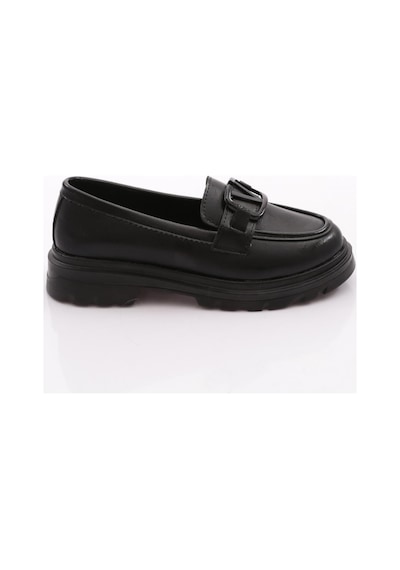 Dgn 2621153 Kadın Tokalı Loafer Ayakkabı Siyah Yankı