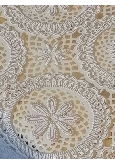 Pvc Muşamba Desenli Silinebilir Masa Örtüsü 11lace008 Renkli