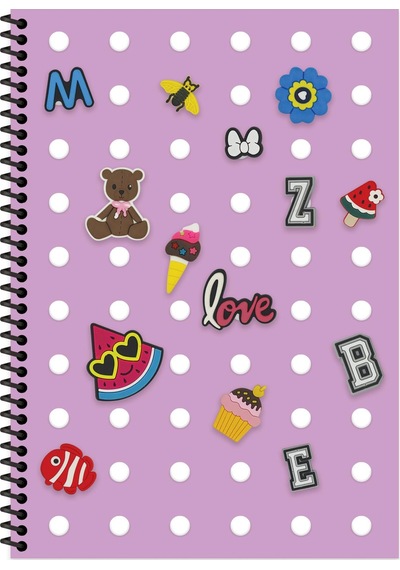 Keskin A4 Kareli Pp Kapak Fun Defter - Mor Mor