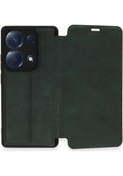 Newface Xiaomi Redmi Note 13 Pro 4g Kılıf Flip Cover - Semeglbl - 84 Koyu Yeşil