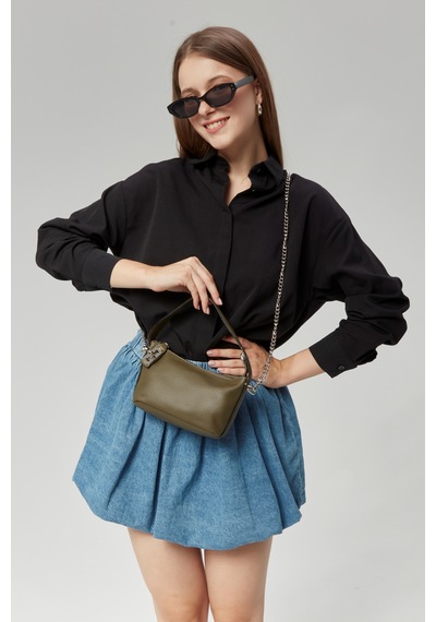 Kadın Mini Çarpraz Zincir Askılı Omuz Çantası