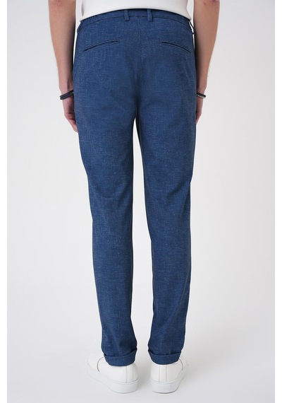 Efor Comfort Fit Kırçıllı Beli Lastikli Gece Mavisi Jogger Pantolon P 1176 Mavi