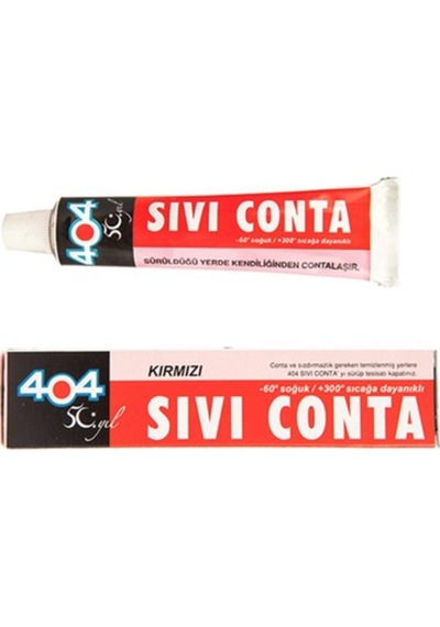 404 Kırmızı Sıvı Conta Yüksek Isıya Dayanıklı Conta 45 Gram