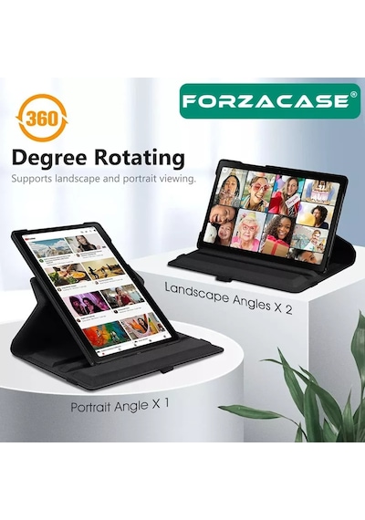 Forzacase Lenovo Tab M9 Tb310fu İle  360 Derece Döner Standlı Kılıf - Fc012 Arka Kapak