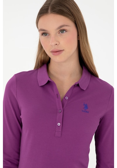 U.S. Polo Assn. Kadın Menekşe Basic Polo Yaka Sweatshirt 50297906-VR037
