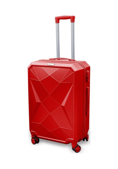 Coral High Diamond Abs Kırmızı Orta Boy Valiz 16622 Kırmızı