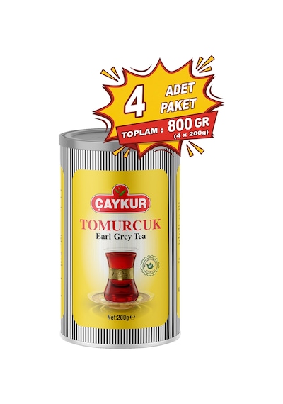 Tomurcuk Kokulu Earl Grey Dökme Çay 200 Gr. Dörtlü Paket