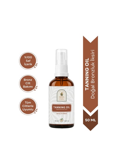 Tanning Oil Havuç Yağı & Kakao Yağı Özlü Doğal Bronzluk İksiri 50 Ml %100 Saf
